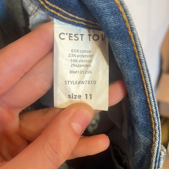 C'EST TOI Medium Blue Jeans Skinny Size 11 - Picture 7 of 8